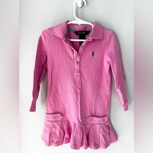 Ralph Lauren Pink Polo Dress with Pleated Skirt